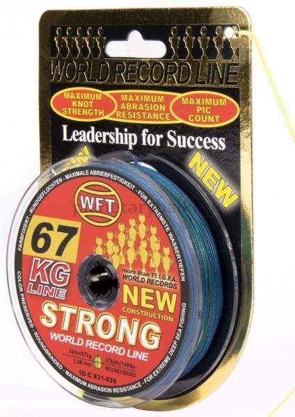 Шнур плетёный WFT KG STRONG Multicolor 250м, 0,39мм, 67кг