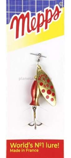 Блесна вращающаяся MEPPS Aglia Long Heavy №1, 8гр., цвет OR PTS red