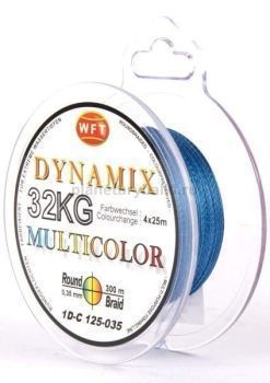 Шнур плетёный WFT KG ROUND DYNAMIX Multicolor 300м, 0,35мм, 32кг