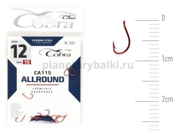 Крючки Cobra Allround CAPITAL CA115 №12, 10шт.