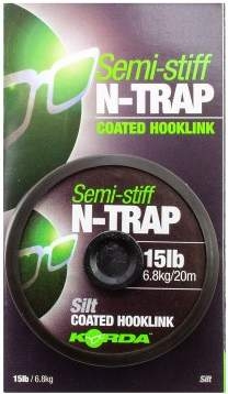 Поводковый материал KORDA N-Trap Semi-stiff Silt 20м, 6,8кг, 15lb