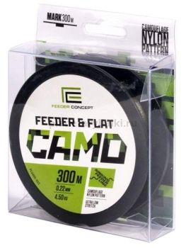 Леска монофильная Feeder Concept FEEDER & FLAT Camo 300м, 0,22мм, 4,5кг