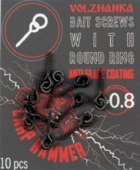 Саморез с кольцом Volzhanka Carp Hammer Carp Hammer Bait Screw 8мм, 10шт.