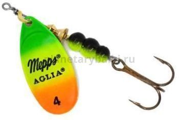 Блесна вращающаяся MEPPS Aglia Fluo №4, 9гр., tiger