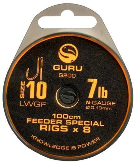 Поводок готовый GURU Feeder Special Rig LWGF №10, 0,19мм, 100см, 8шт.