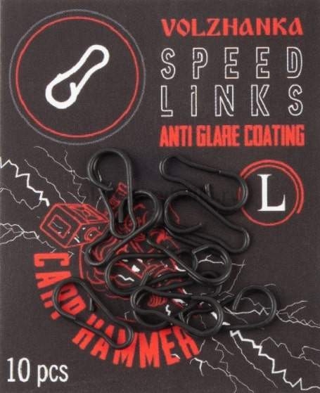 Клипса быстросъем Volzhanka Carp Hammer Speed Links L 10шт.