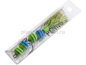 Приманка джиговая Lucky John PENNON ROLLERWORM зел./син. в блистере
