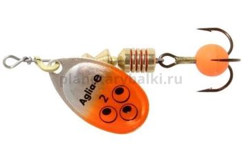 Блесна вращающаяся Mepps AGLIA-E №2, 4,5гр., цвет SHO S/Orange