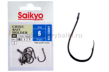 Крючки Saikyo CHINU BAIT HOLDER BN KH-10091 №6, 10шт.