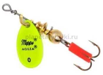 Блесна вращающаяся MEPPS Aglia Fluo №0, 2,5гр., цвет chartreuse