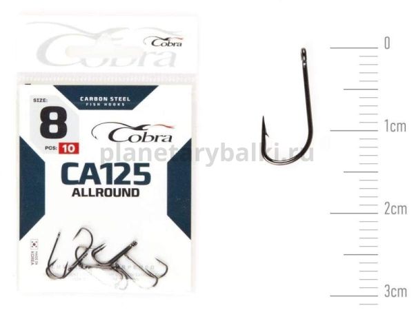 Крючки Cobra Allround STRUGER CA125 №8, 10шт.
