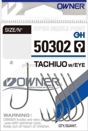 Крючки OWNER Tachiuo w/eye nickel №1, 5шт.
