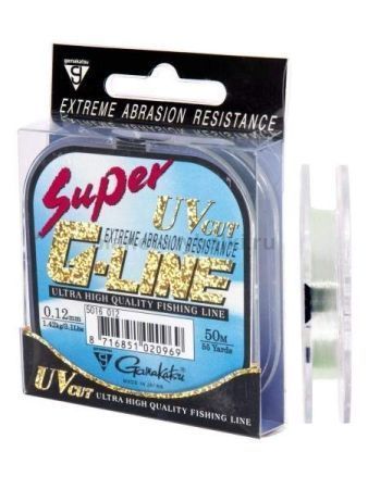 Леска монофильная Gamakatsu G-Line SUPER 50м, 0,12мм, 1,42кг