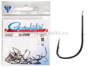 Крючки Gamakatsu LS-2120F HOOKS BLACK разм. 10 25шт.