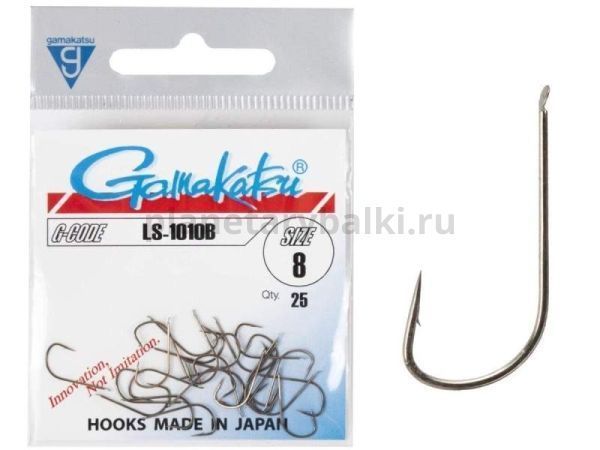 Крючки Gamakatsu LS-1010B HOOKS BRONZE разм. 08 25шт.