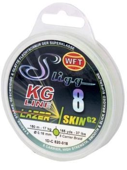 Шнур плетёный WFT KG SLIGG LAZER SKIN G2 x8 Chartreuse 150м, 0,18мм, 17кг