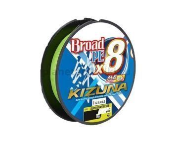 Шнур OWNER Kizuna X8 Broad PE сhartreuse 275м, 0,42мм, 40кг