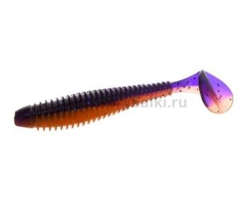 Виброхвост FLAGMAN Mystic Fish Fat 2,8" 7см, #0502 Violet/Orange, 5шт.