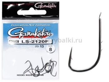 Крючки Gamakatsu LS-2120F NEW LABEL HOOKS BLACK разм. 08 13шт.