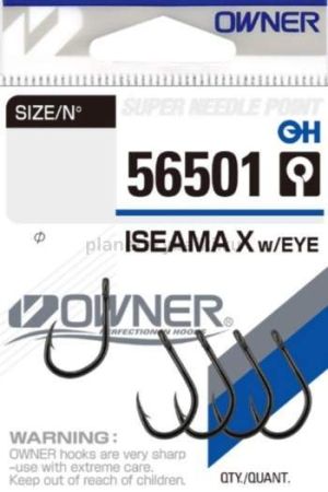 OWNER Крючок Iseama X w/eye BC №1/0 3шт