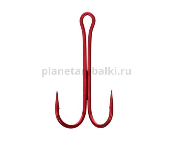 Крючок двойной FLAGMAN Double Hook Long SS Red №4, 5шт.