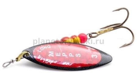 Блесна вращающаяся Mepps AGLIA LONG REDBO №3, 11,5гр., цвет Black