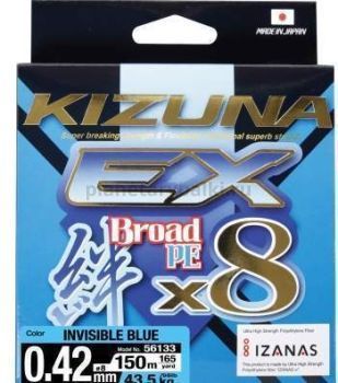 Шнур OWNER Kizuna EX X8 Broad PE invisible blue 150м, 0,33мм, 29,5кг