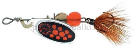 Блесна вращающаяся MEPPS Black Fury Mouche Orange №2, 4,5гр., цвет AG