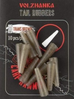 Конус Volzhanka Tail Rubbers цвет Trans Brown 10шт.