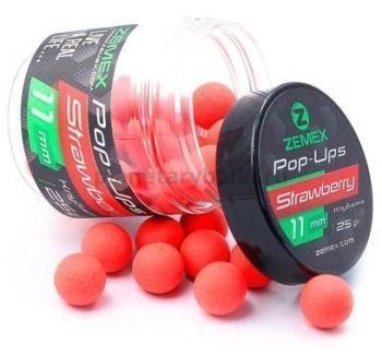Бойлы плавающие ZEMEX Pop-Ups Strawberry 11мм, 25гр.