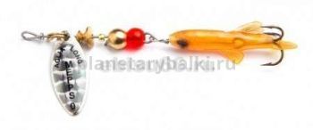 Блесна вращающаяся Mepps AGLIA LONG Mini Saumon №0, 3гр., цвет SILVER