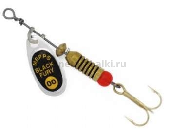 Блесна вращающаяся MEPPS Black Fury Jaune №00, 1,5гр., цвет AG