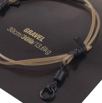 Поводковый материал KORDA Dark Matter Ring Swivel Gravel 30см, 13,6кг, 30lb