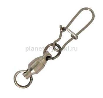 Вертлюги с карабином Cralusso Ball bearing swivel with snap №0, 12кг, 6шт.