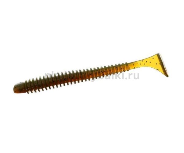 Виброхвост FLAGMAN Mystic Fish 4" 10см, #120 Green Pumpkin, 4шт.