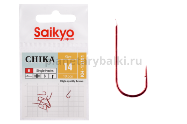 Крючки Saikyo CHIKA R KH-10101 №14, 10шт.