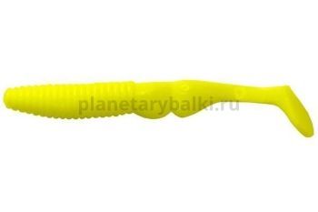 Виброхвост LureMax BUTCHER 5'' 13см, Chartreuse 001, 5шт.