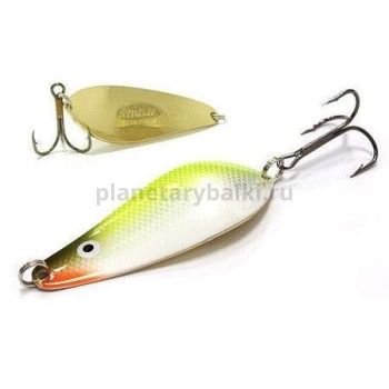 Блесна колеблющаяся Mister Cro АТОМ, 67мм, 22гр., цвет Lemon