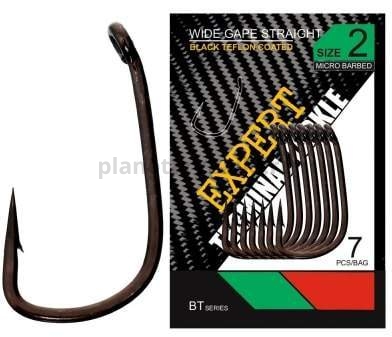 Крючки CARP PRO Black Teflon Wide Gape Straight №2, 7шт.