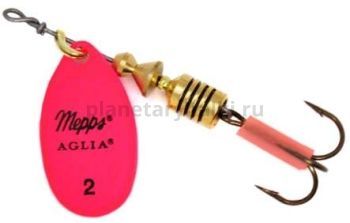 Блесна вращающаяся MEPPS Aglia Fluo №2, 4,5гр., pink