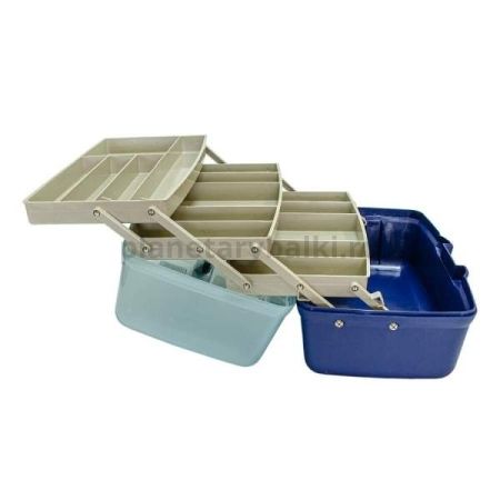 Ящик F-FISHING 3-х полочный прозрачная крышка, 36х21,5x19,5см