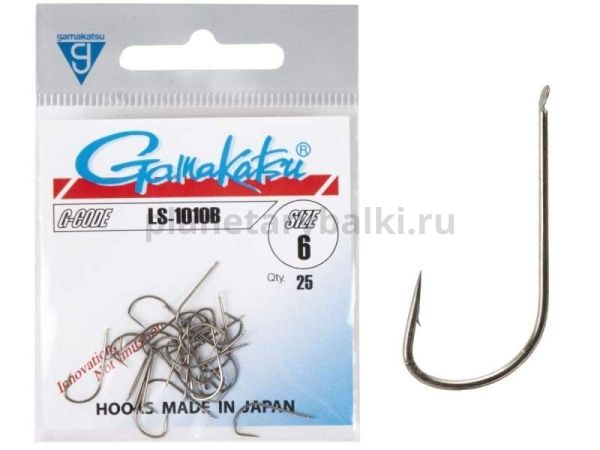 Крючки Gamakatsu LS-1010B HOOKS BRONZE разм. 06 25шт.