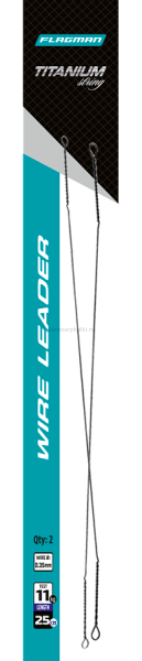 Поводок скрутка F-FISHING Wire Leader Titan 11кг, 25см, 0,35мм, 2шт.