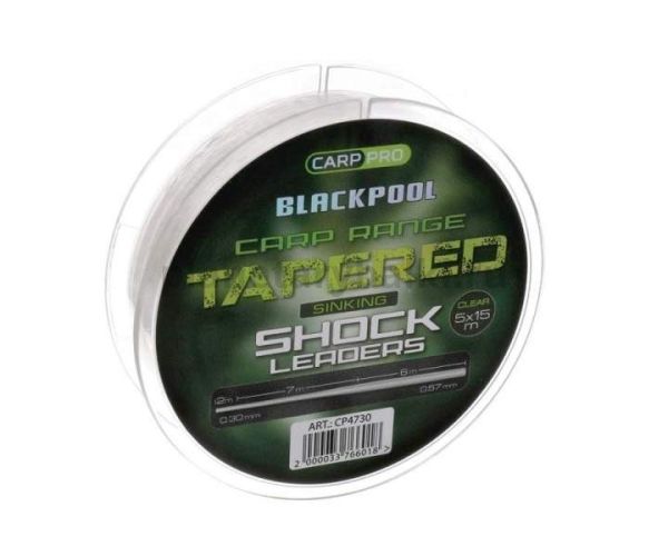 Лидер CARP PRO Blackpool Carp Tapered Mono 5х15м, 0,3-0,57мм