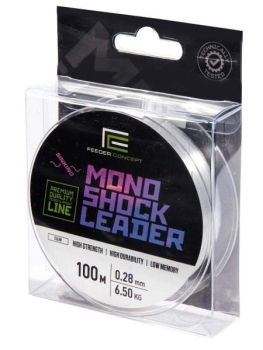 Леска монофильная Feeder Concept MONO SHOCK LEADER Clear 100м, 0,28мм, 6,5кг