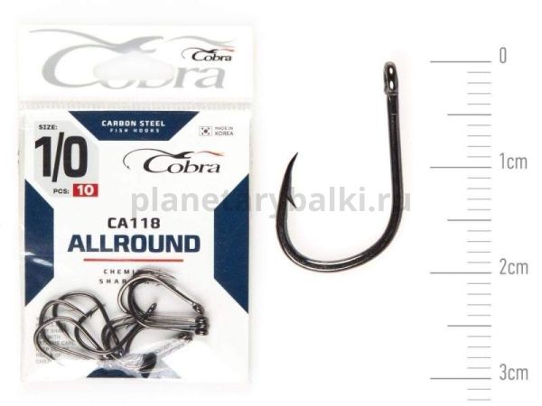 Крючки Cobra Allround HANNA CA118 №1/0, 10шт.