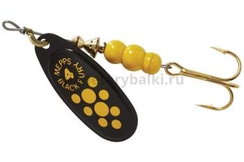 Блесна вращающаяся Mepps BLACK FURY 4, 8гр., цвет Black/Yellow