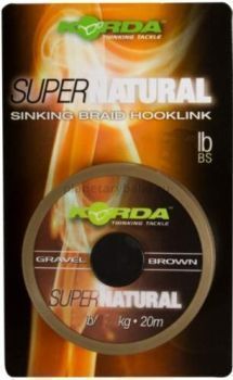 Поводковый материал KORDA Super Natural Gravel Brown 20м, 8,2кг, 18lb 
