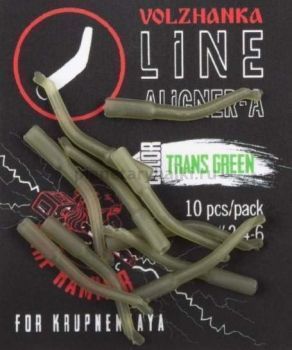 Лентяйка для крючков больших размеров 2-4-6 "Volzhanka Line Aligner-A " цвет Trasn Green (10шт/уп)