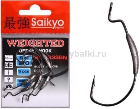 Крючки Saikyo BS-2333 Weighted BN №1/0, 5шт.